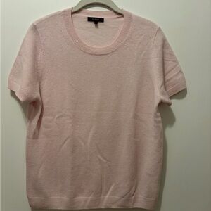 Quince Light Pink Cashmere Short Sleeve Top